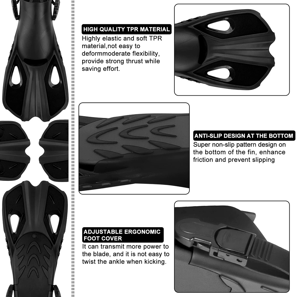 Snorkel Fins - Short Adjustabl - огляд і ціна Snorkel Dry Top