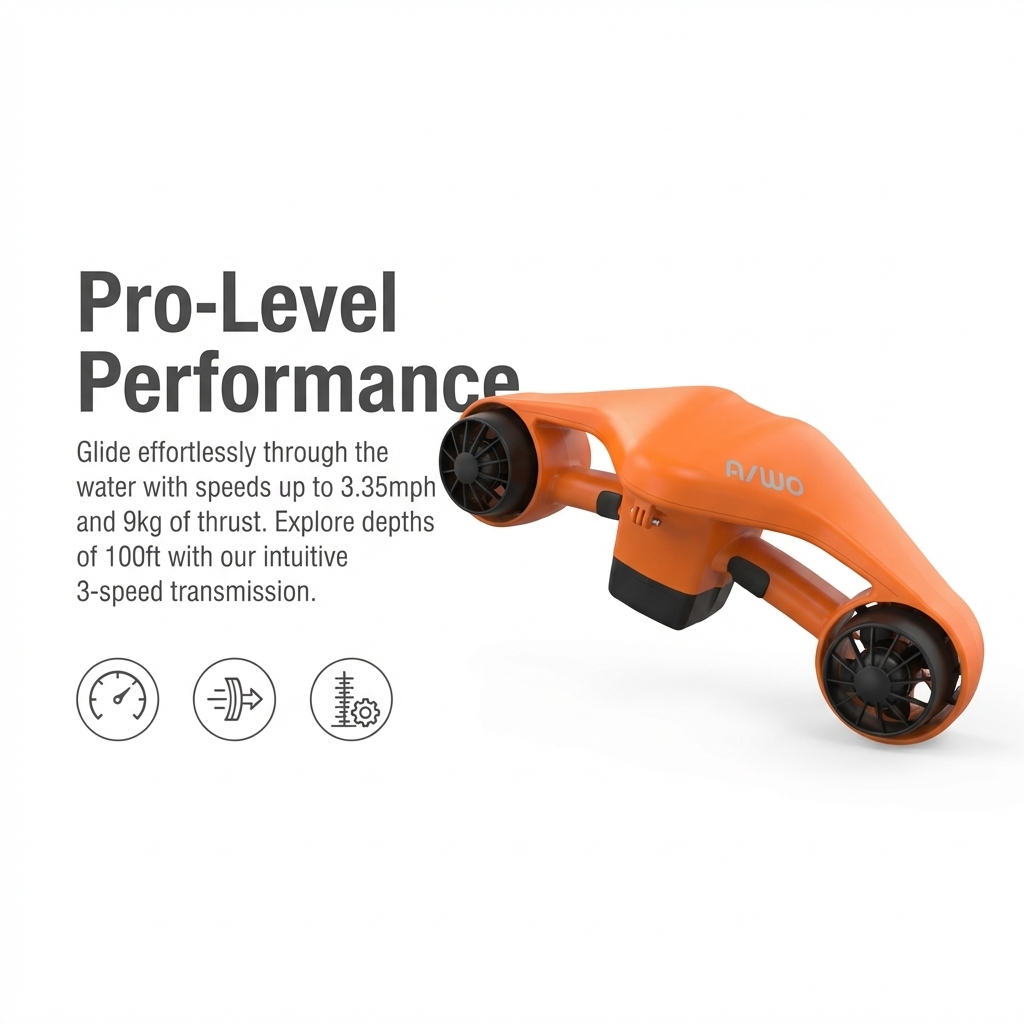 Electric Sea Scooter 30m Under - огляд і ціна Snorkel Dry Top