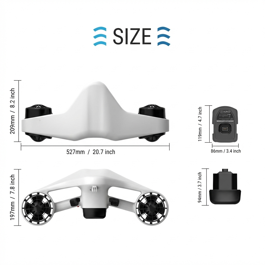 Electric Sea Scooter 30m Under - огляд і ціна Snorkel Dry Top